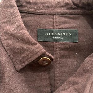 AllSaints wool burgundy Shirt